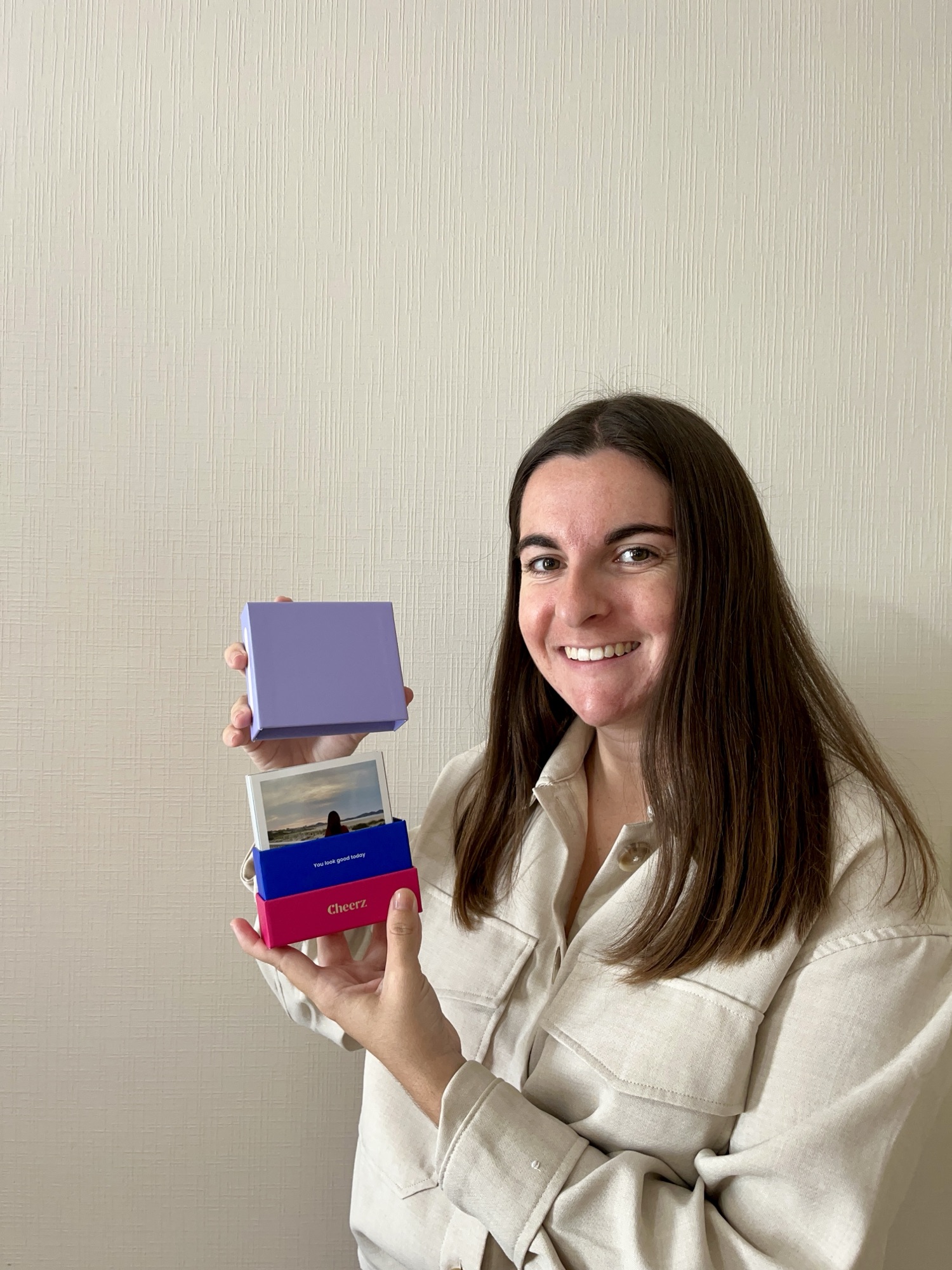 Facecam de moi et de la box photo Cheerz